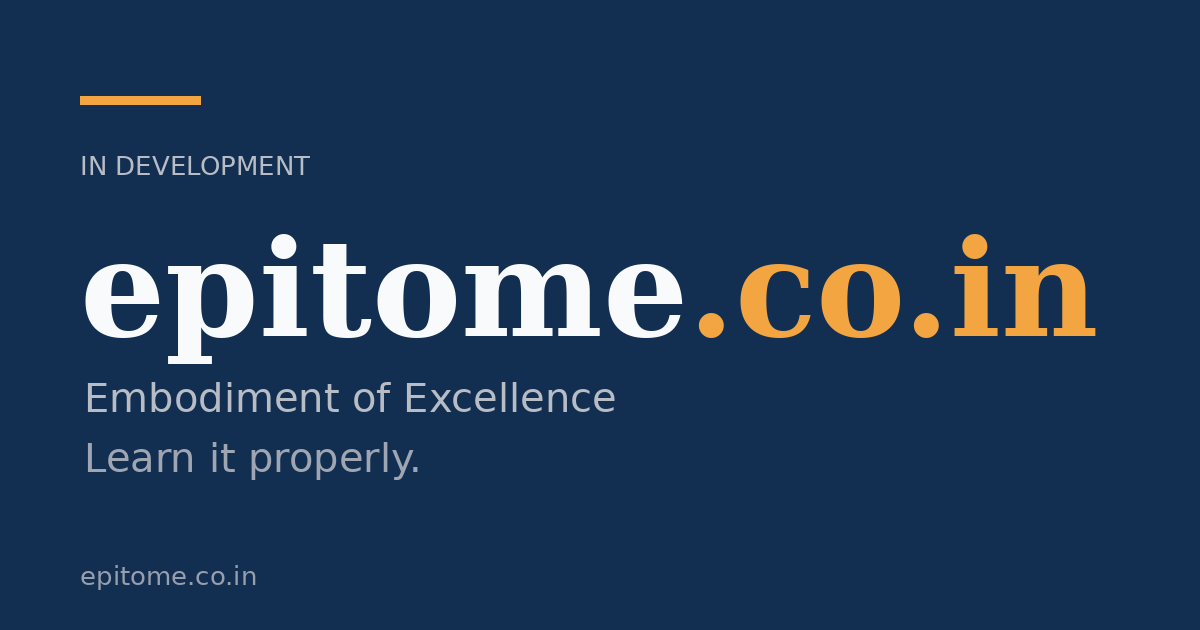 Link preview image for epitome.co.in